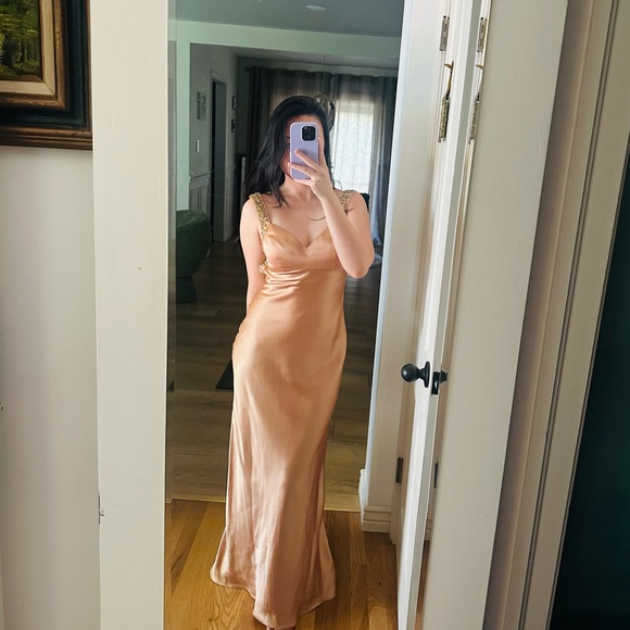 Cache Gold Formal Sheath Dress - Picture 3 of 3